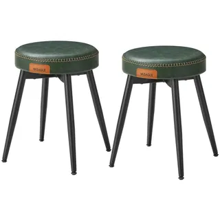 VASAGLE Sitzhocker (2 St), Esszimmerstuhl, EKHO Series, schminktisch stuhl, 48,2 cm hoch grün