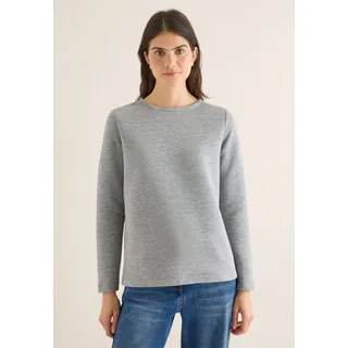 CECIL Langarmshirt aus softem Materialmix grau M (40)