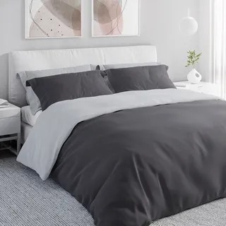 Wolkenfeld Allergiker Bettwäsche grau 155 x 220 cm + 2 x 80 x 80 cm