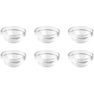 Luminarc, Serie Empilable, Schüssel 6 cm, im 6-er Set, stapelbare Obstschalen, Glas in zeitlosem Design