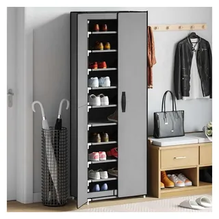 vidaXL Schuhschrank 60 x 166 x 30 cm grau / grau