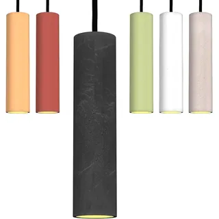 Betoniq Pendelleuchte Beton modern groß NARA27 außen schwarz innen silber - Industrial Design Betonlampe Hängelampe mit LED Glühbirne und Fassung GU10 - Hängeleuchten & Pendelleuchten in Betonoptik