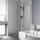 verkürzt neben Badewanne 100 x 175 cm Klar/Silber Hochglanz
