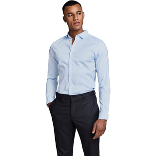 Jack & Jones Herren Freizeit Hemd JJPRPARMA Slim Fit Slim Fit Blau Super Slim 12097662 XXL