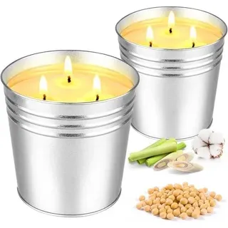 Citronella Kerze Outdoor 2x15oz Natürliches Sojawachs Zitronella Duft