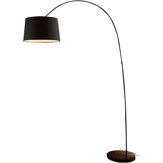 Bogenlampe SALESFEVER "Kaspars" Lampen Gr. Ø 40 cm Höhe: 205 cm, schwarz Bogenlampen mit Dimmschalter, echter Marmorfuß