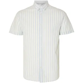 Selected Homme Herren Slhreg-New Linen Shirt Ss Noos Kurzarmhemd - S