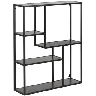 Actona Wandregal 75 x 20 x 91 cm Schwarz