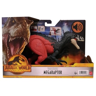 Mattel® Actionfigur Mattel HGP79 Jurassic World Dominion Megaraptor Roar Strikers mit Soun braun
