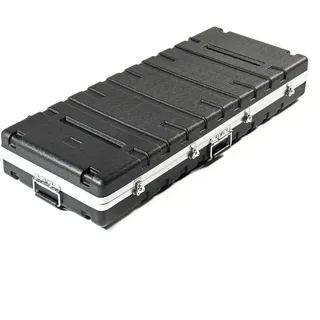 Music Store ABS Keyboard Case 61, Universal Keyboard Flightcase, Schwarz, 7.8 kg, mit Schnappverschluss, 3 Griffe, Rollen, Polsterung, 112x12x41 cm, geeignet für 61-Tasten Keyboards
