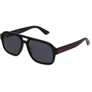 Gucci GG0925S Herren-Sonnenbrille Vollrand Pilot Kunststoff-Gestell, schwarz