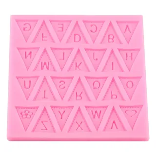 Silikon-Backform,Silikonform Für Kuchendekoration Und Backen, Buchstaben-Flaggen-Form – Kreieren Sie Schokolade, Fondant Und Mehr Mit Buchstaben-Flaggen
