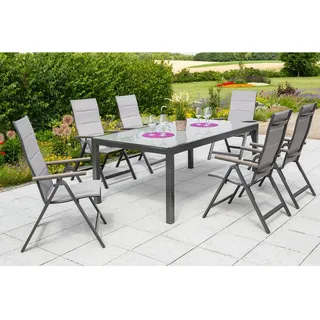 Merxx Trivero Gartenmöbel-Set 7-tlg. diamantbraun 50296-217