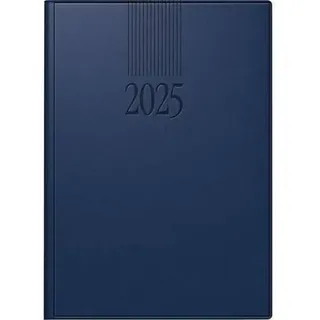 Buchkalender Roma 1 14,2x20cm 1 Tag/Seite Balacron dunkelblau 2025