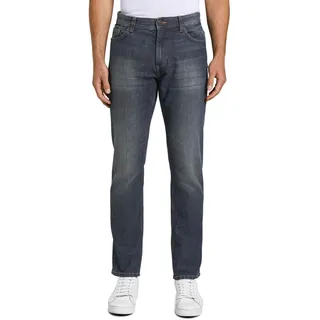 Tom Tailor Herren Jeans Marvin Straight Fit Blau Normaler Bund Reißverschluss W 30 L 32
