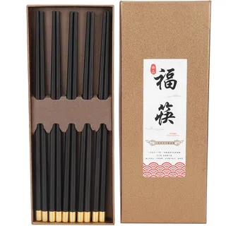 Essstäbchen-set Im Chinesischen Stil – 5 Paar Für Zuhause, Hotel, Restaurant Oder Als Geschenk