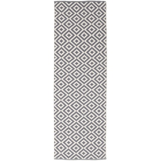 Torun Teppich - Grau / Weiß 80x250