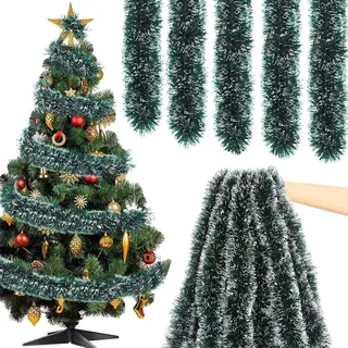 Tannengirlande 5/10m Lange,Grün Weihnachtsgirlande, Girlande Weihnachten, Künstliche Weihnachtsgirlande, Deko Weihnachten Outdoor Weihnachtsdeko (5M)
