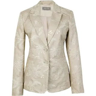 White Label Jackenblazer Blazer mit floralem Allover-Stick beige