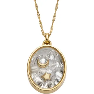 Fossil Kette mit Anhänger SUTTON Gold/Edelstahl