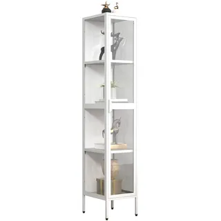 VCM Standvitrine Floka 35 x 30 x 160 cm Weiß