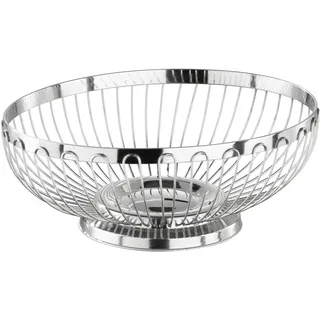 APS 30240 Hochglanzpolierter Edelstahl Oval Korb für Brot oder Obst, 24 x 19 x 8.5 cm