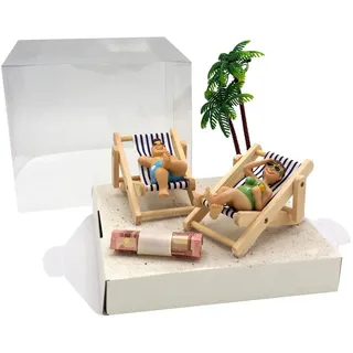 ZauberDeko Geschenkbox Geldgeschenk Verpackung Liegestuhl Urlaub Reise Strand Hochzeit