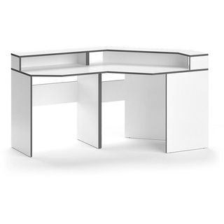 Vicco Computertisch Schreibtisch-set KRON Weiß/Grau grau|weiß