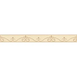 Bricoflor Französische Lilie Tapeten Bordüre Ornament Tapetenbordüre Selbstklebend Vlies Tapetenborte in Beige und Gold für Küche und Badezimmer