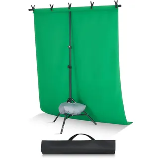 Vevor Hintergrundständer verstellbares Fotohintergrundständer (Hintergrundtuch: 154 x 198 cm), tragbarer Hintergrundständer mit 1 Stativ, Bildschirmständer für Produktfotografie Studiofotografie