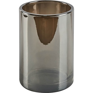 Beliani, Zahnputzbecher, Badezimmer Set 3-teilig Glas grau MANAGUA (10 x 10 x 16 cm)