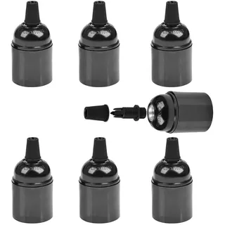 Lampenfassung E27, 6 Stück Lampenfassung, Baufassung E27, Fassung E27 | Wasserdichte Lampenfassung E27, Baustellenfassung, Ersatzfassung, Baustellenlampe, Edison Retro Schraube Glühbirne Adapter