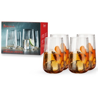 Spiegelau 4-teiliges Longdrinkglas-Set, Cocktailgläser, Kristallglas, 510 ml, LifeStyle, 4450179