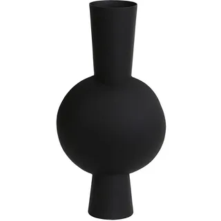 Light & Living Vase Kavandu - Schwarz - 22x14x40cm - Rund - Metall - Blumenvase - Vase für Trockenblumen - Vasen decko