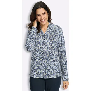 Inspirationen Print-Shirt Dunkelblau/Vanille 52