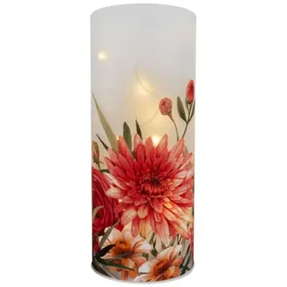 Formano Deko Licht Sommerblumen 20 cm rot/weiß