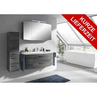 PELIPAL Badmöbel-Set Badmöbel Sprint Graphit Spiegel+Waschtisch+Unterschrank+Schrank