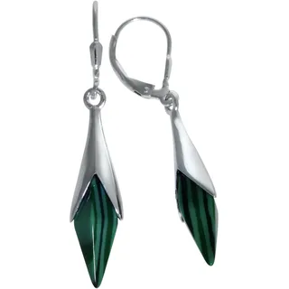 VIVANCE Ohrhänger VIVANCE Malachit weiß 925/- Sterling Silber one-size