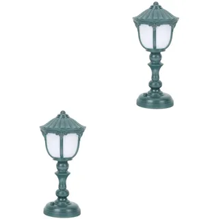 HOMSFOU Vintage Tischlampe Retro Nachttischlampe Kleine Led Nachtlicht Schreibtischlampe Schlafzimmer Dekorative Mini Street Lampe 2 Stück