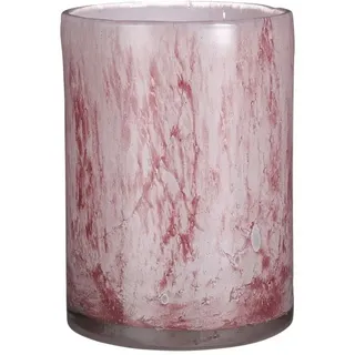 Mica Glas Vase Estelle zylinder hellrosa, 23 x 17 cm