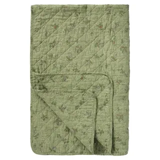 ib laursen Blumenranke Quilt 130 x 180 cm Grün