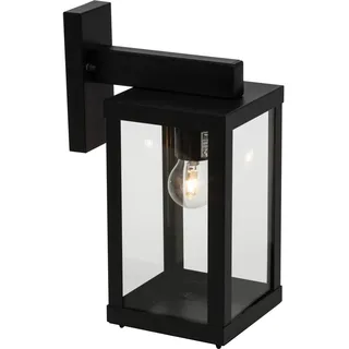 Brilliant Außenwandleuchte Glas, Metall, 35,5 cm x 15 cm x 22,5 cm, 1 Stk., schwarz