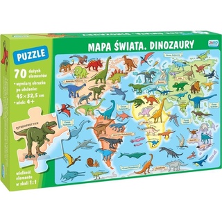 Jako Puzzle 70 Teile. Weltkarte. Dinosaurier (70 Teile)