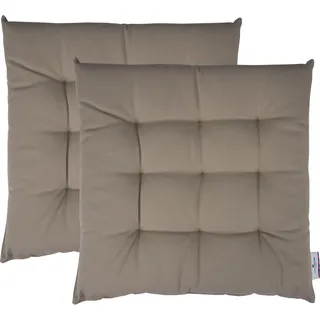 TOM TAILOR HOME Sitzkissen Dove, TOM TAILOR unifarbenes, abgestepptes Sitzkisssen DOVE, 2er Pack beige