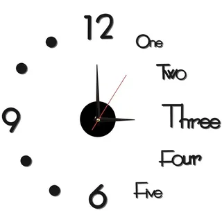 Schwarze 40 Cm Wanduhr Mit Sanftem Licht Für Schlaf- Und Wohnzimmer, Geräuschlos Und Dekorativ