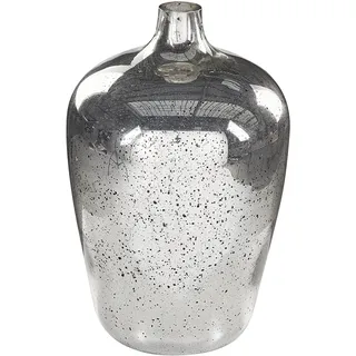 Beliani Blumenvase Glas Silber Kachori
