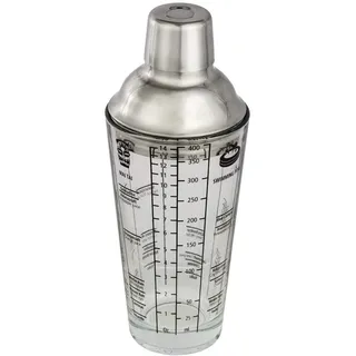 Hama Cocktail-Shaker Glas 400 ml Edelstahl/Glas
