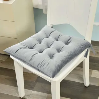 Stuhl-Sitzkissen 40x40cm/45x45/50x50cm,Weicher Kristall Samt mit Riemen Tragbarer Sitzkissen Outdoor Drinnen Bürostuhl Stuhlkissen Stuhl-Sitzpolster Für Zuhause, Garten ( Color : #3 , Size : 50x50cm+5