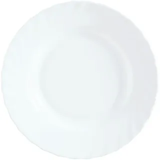 Arcoroc ARC D6889 Trianon Uni Teller tief, 22.5cm, Opal, weiß, 6 Stück