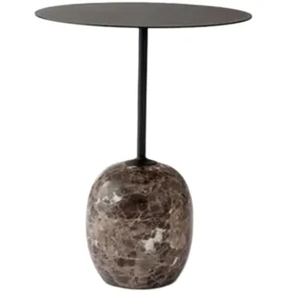 CZAOERXB Runder Beistelltisch, Marmormodell, Couchtisch, Kleiner Tisch für Zuhause, Schlafzimmer, skandinavischer Stil, Eisenkunst, Wohnzimmertisch